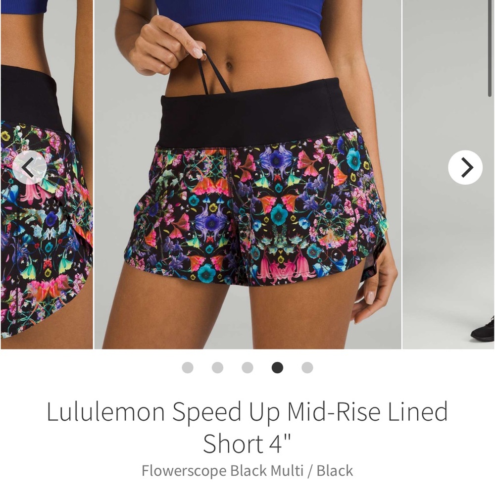 Lululemon Speed Up MR Lined Floral Shorts 4